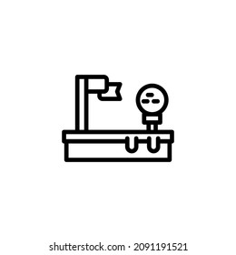 golf line icon illustration vector graphic