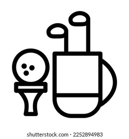 golf line icon illustration vector graphic