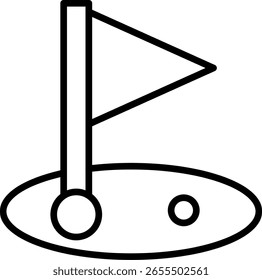Golf Line Icon Vector Design