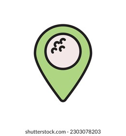 Vektorgrafik des Golfplatzes