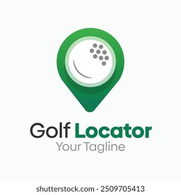 Design-Vorlage für das Logo des Golflokators. Gut für Unternehmen, Agentur, Gemeinschaft und Organisation