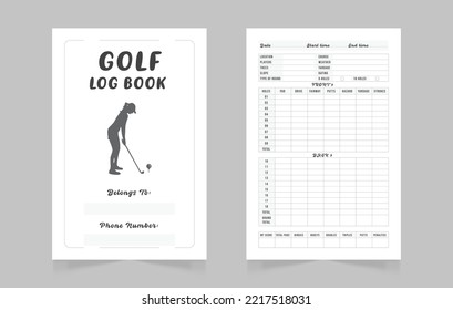 Golf Log Book KDP Interior Design Template