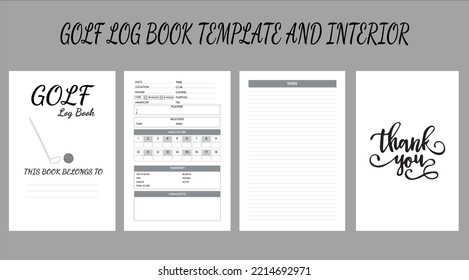 GOLF LOG BOOK TEMPLATE l INTERIOR