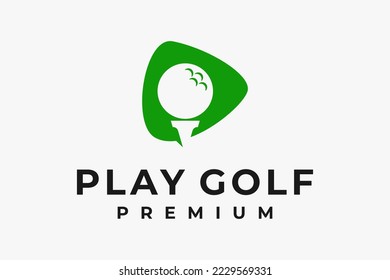 golf logo with golf ball negative space