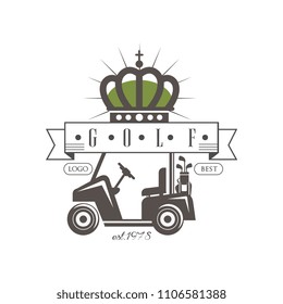 Golf logo best est 1978, retro label for golf championship, tournament, club, business card vector Illustration on a white background