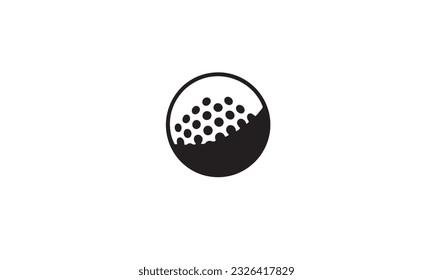 Golf logo black simple flat icon on white background