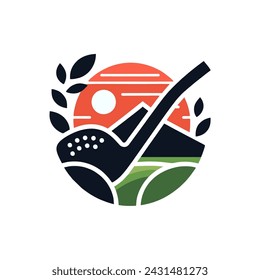LOGO DE GOLF EN COLORES TRANQUILOS