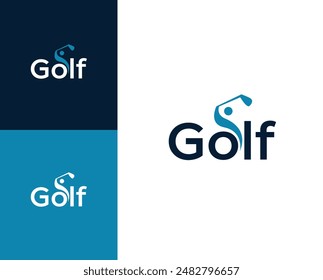 Logo de Golf. Ilustración de diseño de logotipo de club de golf. Diseño de logo de golf inspirado.