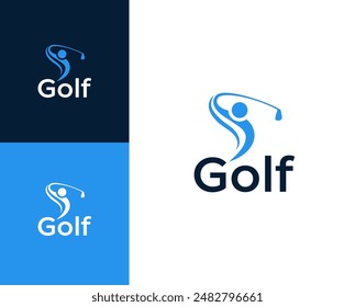 Golf logo. Golf club icon logo design illustration. Golf logo design inspiration.