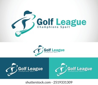 Logotipo del golf. Ilustración de diseño de logotipo de icono de club de golf. Inspiración de diseño de logo de golf.