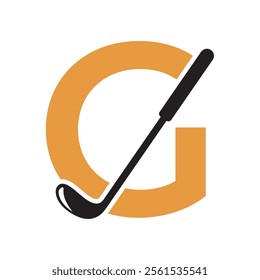 Golf Logo combine with letter G vector template