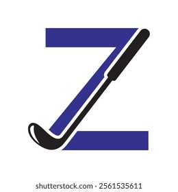 Golf Logo combine with letter Z vector template