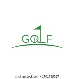 Golf logo concept and green icon