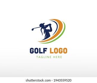 Diseño creativo de plantillas para logotipo de golf