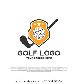 Golf logo design. golf championship sign or symbol. golf icon. illustration element vector