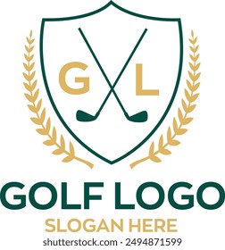 golf logo design with editable logo design