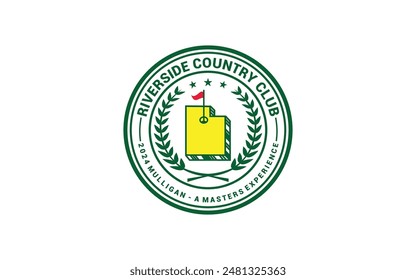 Golf logo design emblem tournament template