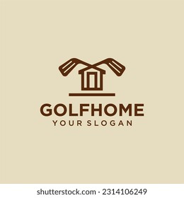 Golf Logo-Design mit Haus