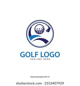 Golf logo design, sport logo design, vector illustration