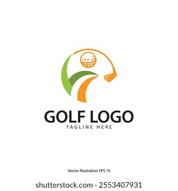 Golf logo design, sport logo design, vector illustration