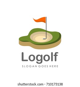 Golf logo design template