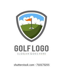 Golf Logo Design Template Stock Vector (Royalty Free) 710173255 ...