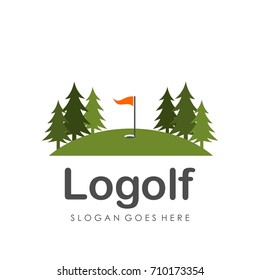 Golf logo design template