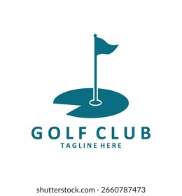 Logotipo do golfe modelo de design rótulo do golfe Logotipo do campeonato golfe bandeira do golfe logotipo ilustração ícone criativo design conceito