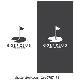 Golf logo design template  label of golf Logo of golf championship  golf flag logo illustration  Creative icon  design concept