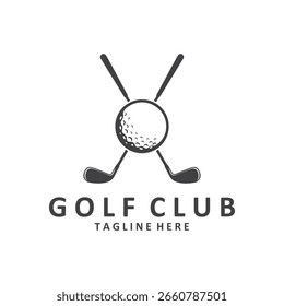 Logotipo do golfe modelo de design rótulo do golfe Logotipo do campeonato golfe bandeira do golfe logotipo ilustração ícone criativo design conceito
