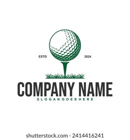 Logotipo de golf, Vector de plantilla de diseño de logotipo de golf.