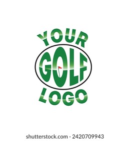Golf logo design template vector