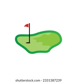 Golf Logo Design, Design Vector Golf Ball And Golf Club Tournament, Illustration Template