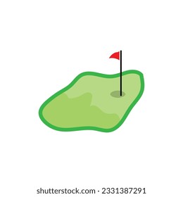 Logo-Design, Design-VectorGolf-Ball und Golf-Club-Turnier, Vorlage für Illustrationen