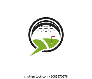 Golf logo design vector illustration