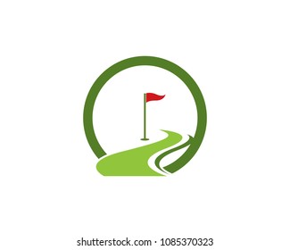 Golf logo design vector illustration