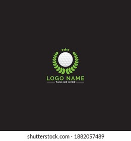 Golf logo design vector with nice color