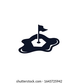 golf logo design vector simple