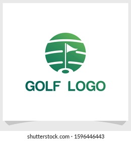 golf logo design vector, sport logo design inspiration