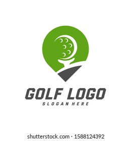 Golf logo design vector template, Vector label of golf, Logo of golf championship, illustration, Creative icon, design concept