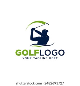 Plantilla de Vector de diseño de logotipo de golf, Vector de inspiración de golf