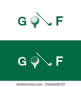 Golf logo design vector template, Vector label of golf, Logo of golf championship, golf flag logo illustration, Creative icon, design concept