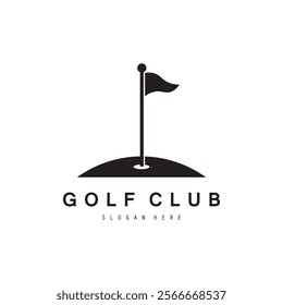 Golf logo design vector template, Vector label of golf, Logo of golf championship, golf flag logo illustration, Creative icon, design concept