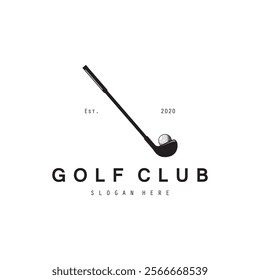 Golf logo design vector template, Vector label of golf, Logo of golf championship, golf flag logo illustration, Creative icon, design concept