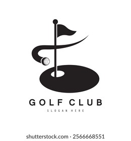 Golf logo design vector template, Vector label of golf, Logo of golf championship, golf flag logo illustration, Creative icon, design concept