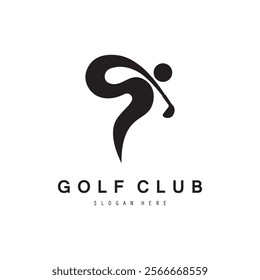 Golf logo design vector template, Vector label of golf, Logo of golf championship, golf flag logo illustration, Creative icon, design concept