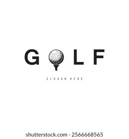 Golf logo design vector template, Vector label of golf, Logo of golf championship, golf flag logo illustration, Creative icon, design concept