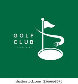 Golf logo design vector template, Vector label of golf, Logo of golf championship, golf flag logo illustration, Creative icon, design concept