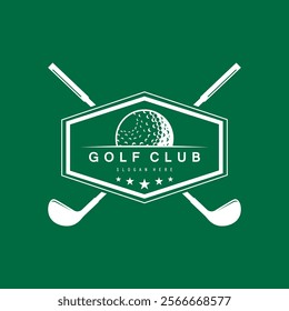 Golf logo design vector template, Vector label of golf, Logo of golf championship, golf flag logo illustration, Creative icon, design concept