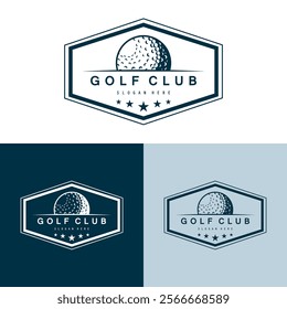 Golf logo design vector template, Vector label of golf, Logo of golf championship, golf flag logo illustration, Creative icon, design concept